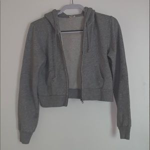 Gray cropped sweatshirt